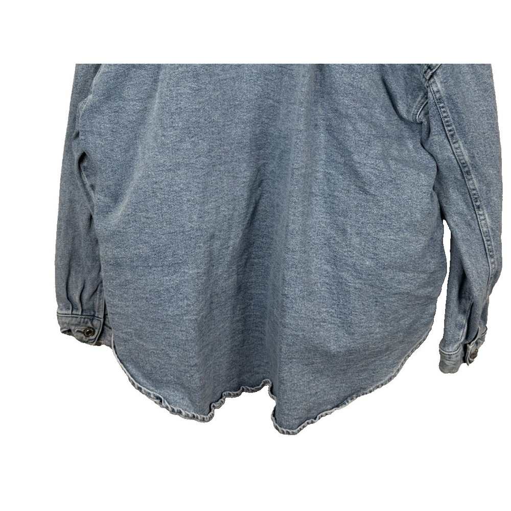 Abercrombie & Fitch Oversized Denim Shirt Jacket Shacket Light Wash Extra Large - Picture 8 of 9